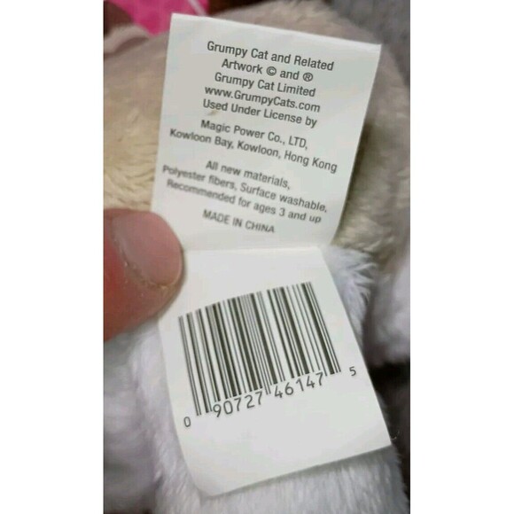 Grumpy Cat Plush Stuffed Animal Toy with Broken Heart Valentine's Day 9" - Picture 12 of 16